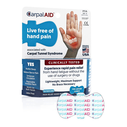 PATCH, HAND CARPAL AID PATCH SM (20/PK 48PK/CS)