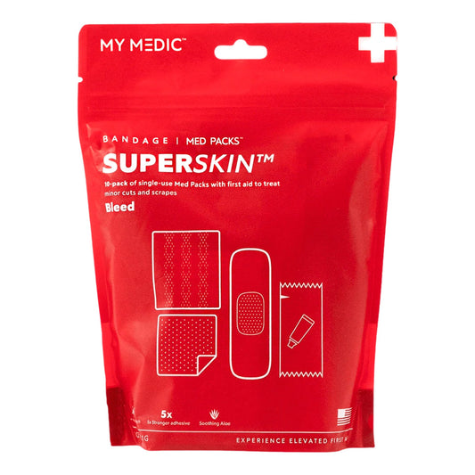 FIRST AID PACK, SUPERSKIN MED BANDAGE 10PK