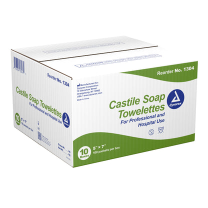 TOWELETTES, CASTILE SOAP (100/BX 10BX/CS)