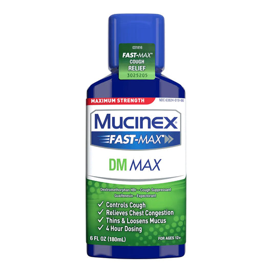 MUCINEX DM, LIQ FAST-MAX 100-5MG/5ML CHERRY 6OZ