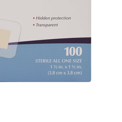 BANDAGE, ADH PATCH CLR 1 1/2" (100/BX 12BX/CS)