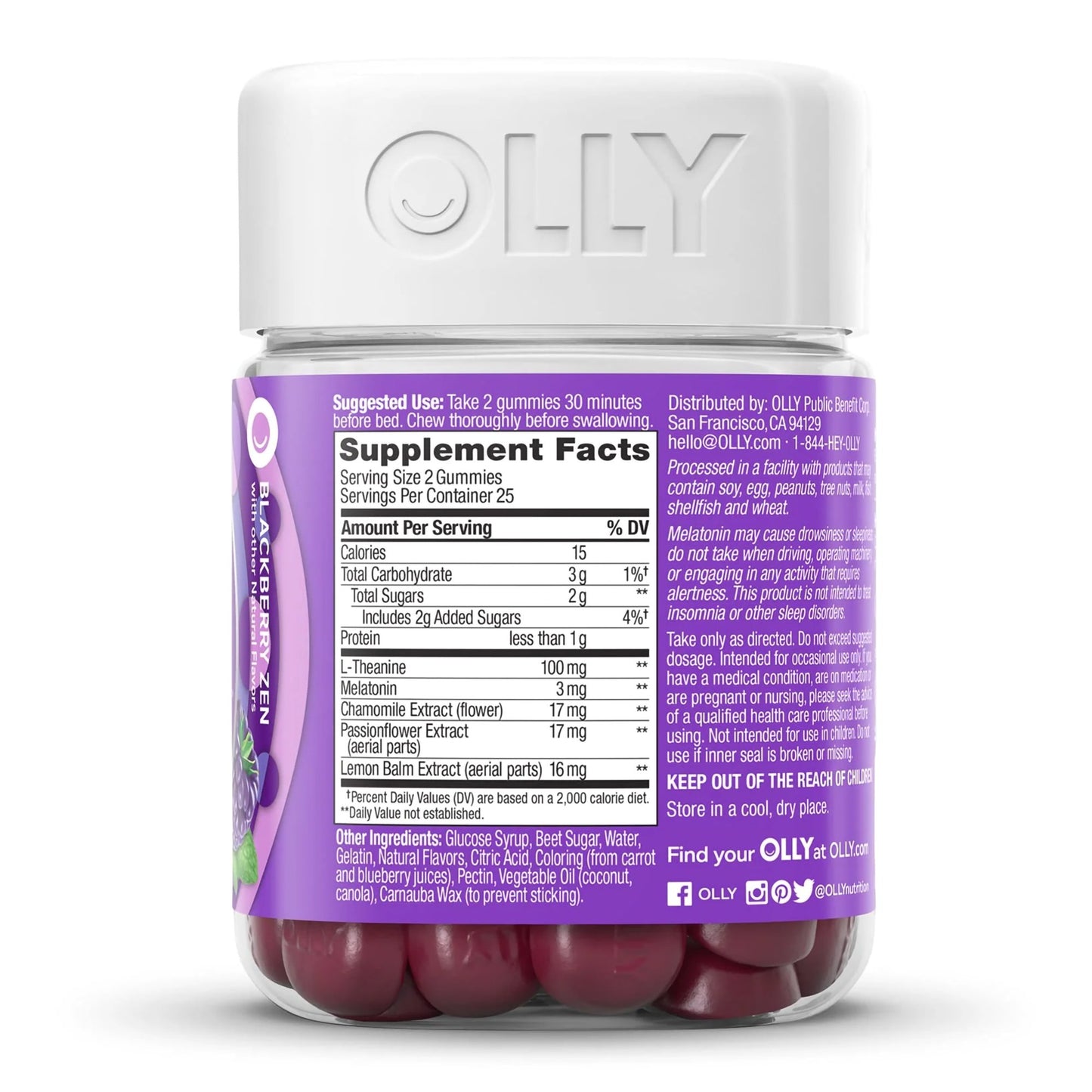 OLLY, GUMMY SLEEP ZEN BLK BERRY (50/BT)