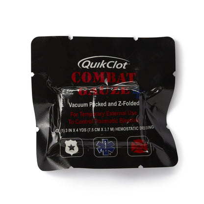 GAUZE, COMBAT LE Z-FOLD STR WHT 3"X4YDS