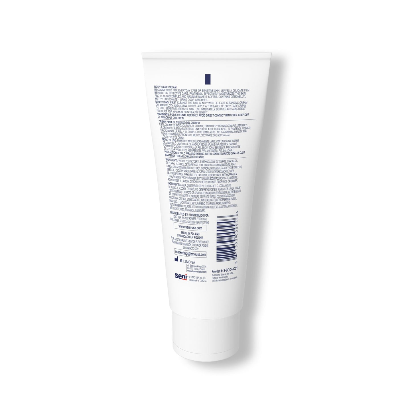 CREAM, BODY SENI CARE 4OZ (6/CS)