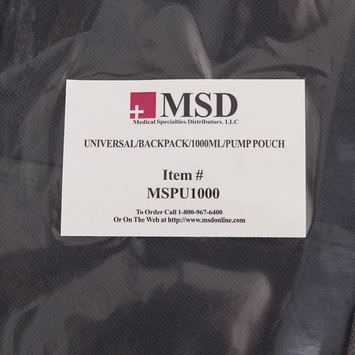 POUCH, PUMP UNIV BLK 1000ML