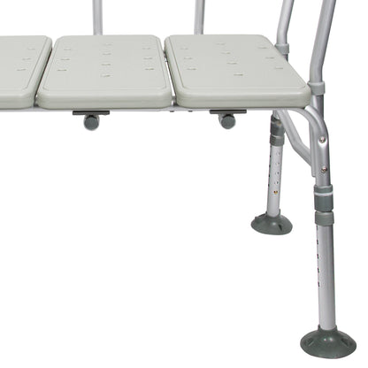 BENCH, TRANS W/BACK ALUM FRAME400LBS