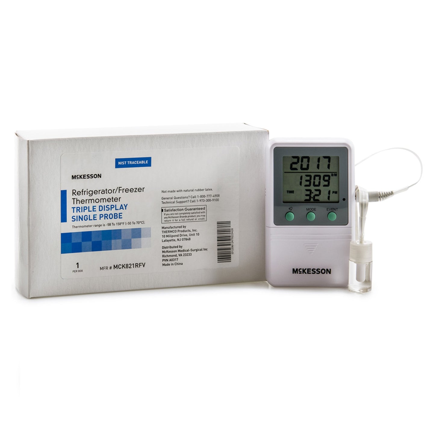 THERMOMETER, REFRIG/FRZR SNGL PROBE ACC 0.3/RES 0.1