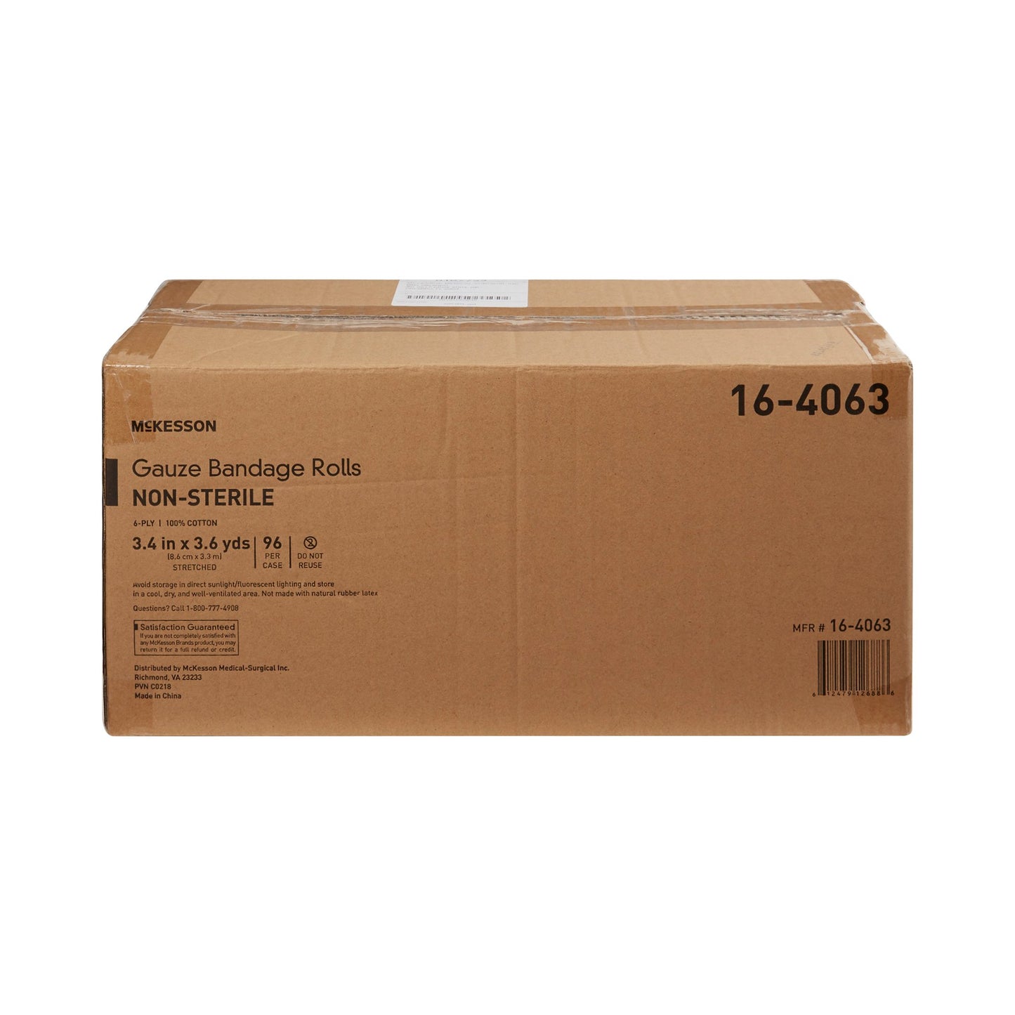 BANDAGE ROLL, GAUZE FLUFF N/S 3.4"X3.6YDS (96/CS)