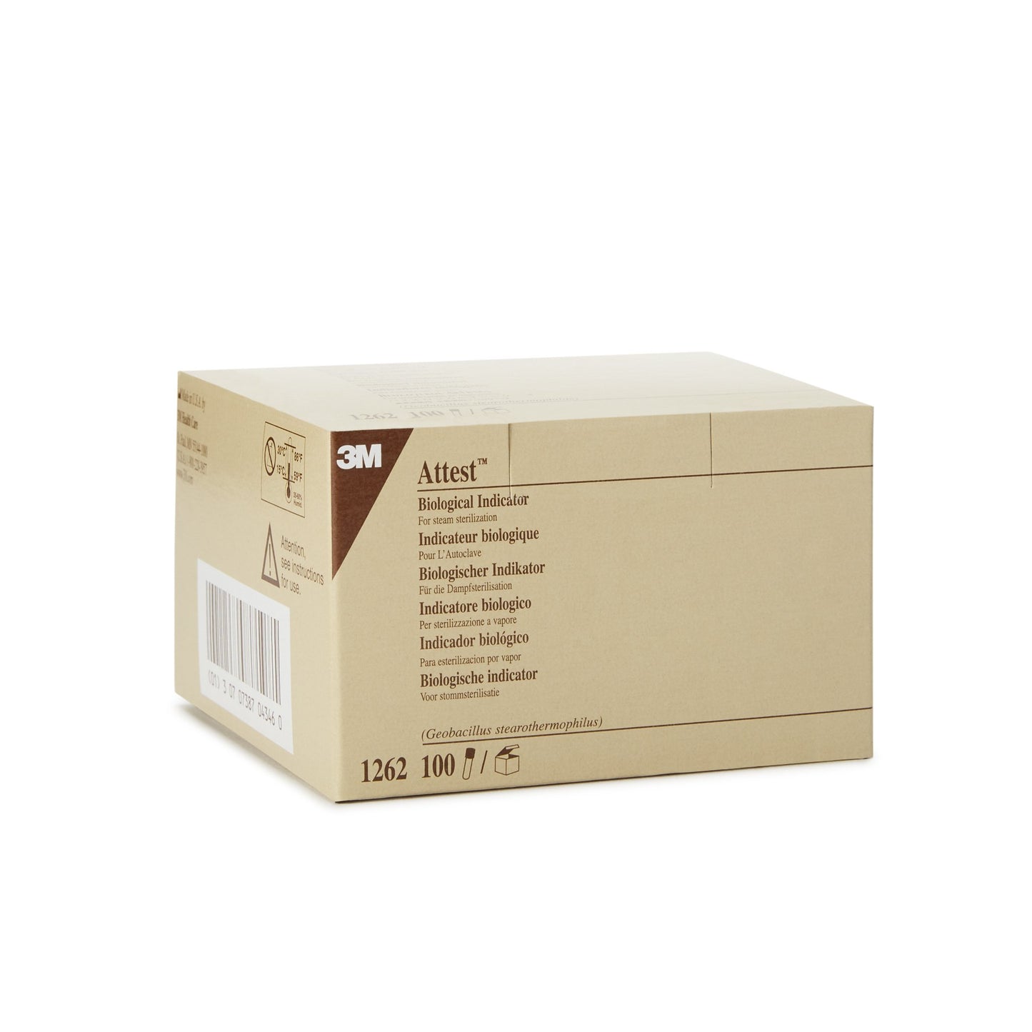 INDICATOR, BIOLOGICAL STEAM ATTEST (100/BX) 3M