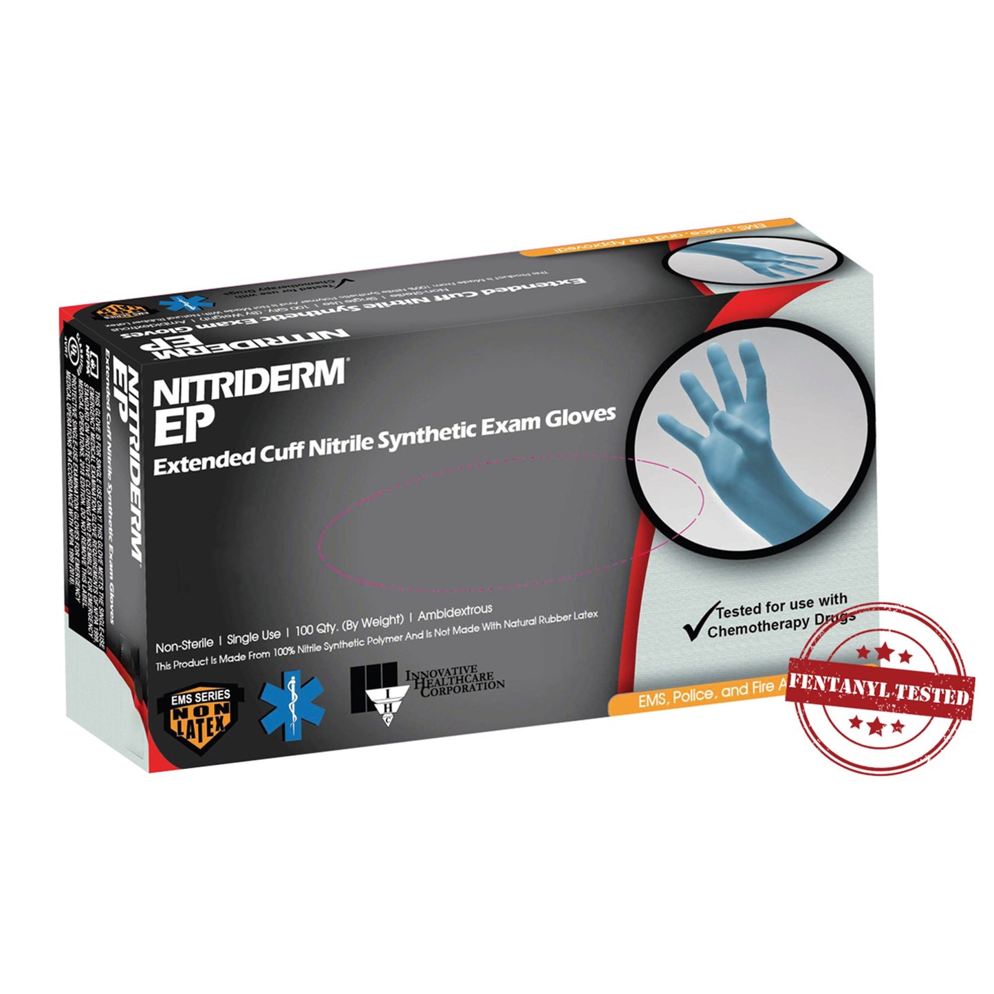 GLOVE, EXAM NTRL 2XL N/S EXTCFCHEMO (100/BX 10BX/CS)