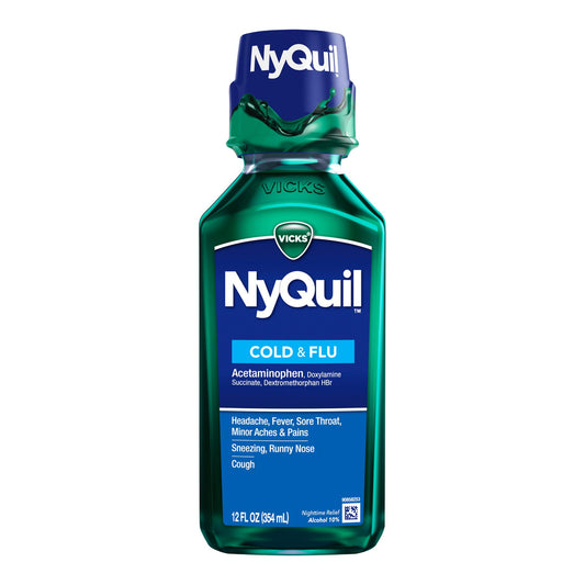 NYQUIL, LIQ VICKS COLD & FLU 12OZ
