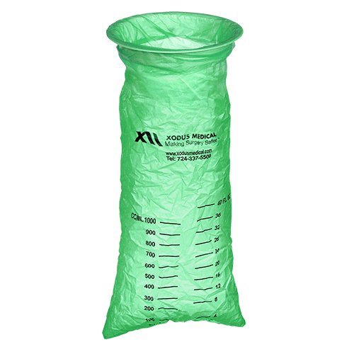 BAG, EMESIS GRN 1000ML 40OZ (144/CS)