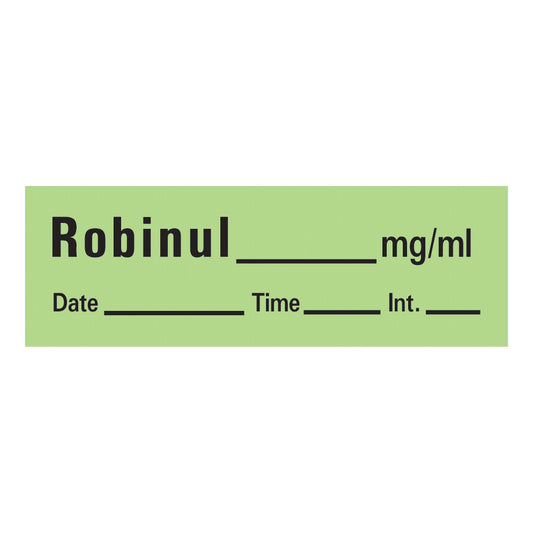 LABEL, ROBINUL GRN (333/RL) PROFTP