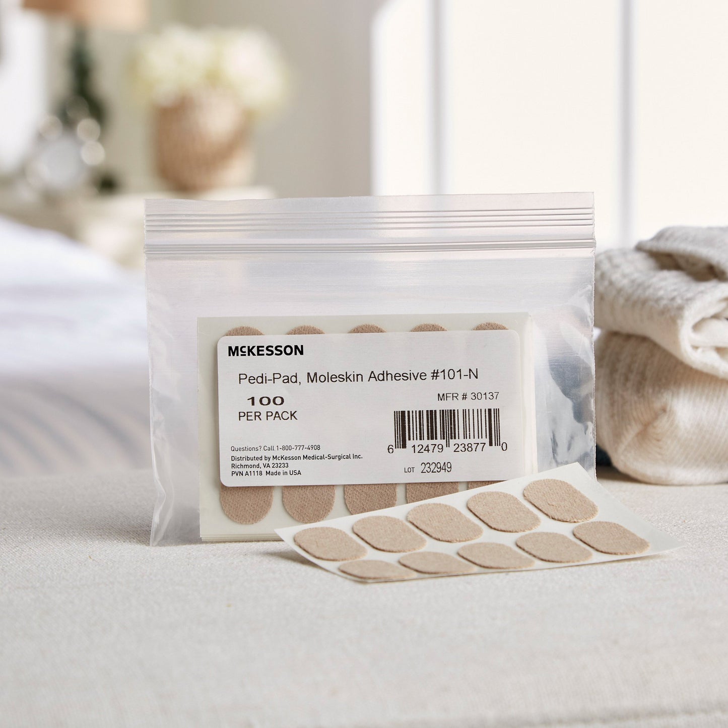 PEDI-PAD, MOLESKIN ADH TAN #100/PK 10PK/CS)