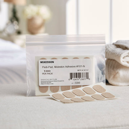 PEDI-PAD, MOLESKIN ADH TAN #100/PK 10PK/CS)