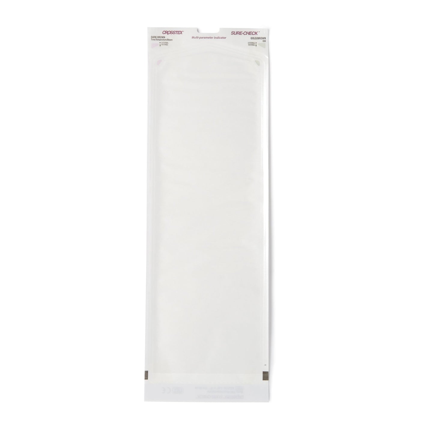 POUCH, STERILIZATION SURECHEC 5.25X15 (200/BX 10BX CROSTX