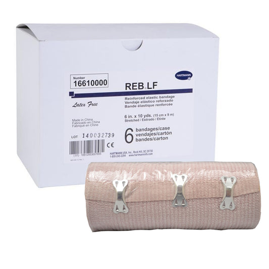 BANDAGE, ELAS REB DBL LGTH 6X10YD(6/BX)06610000