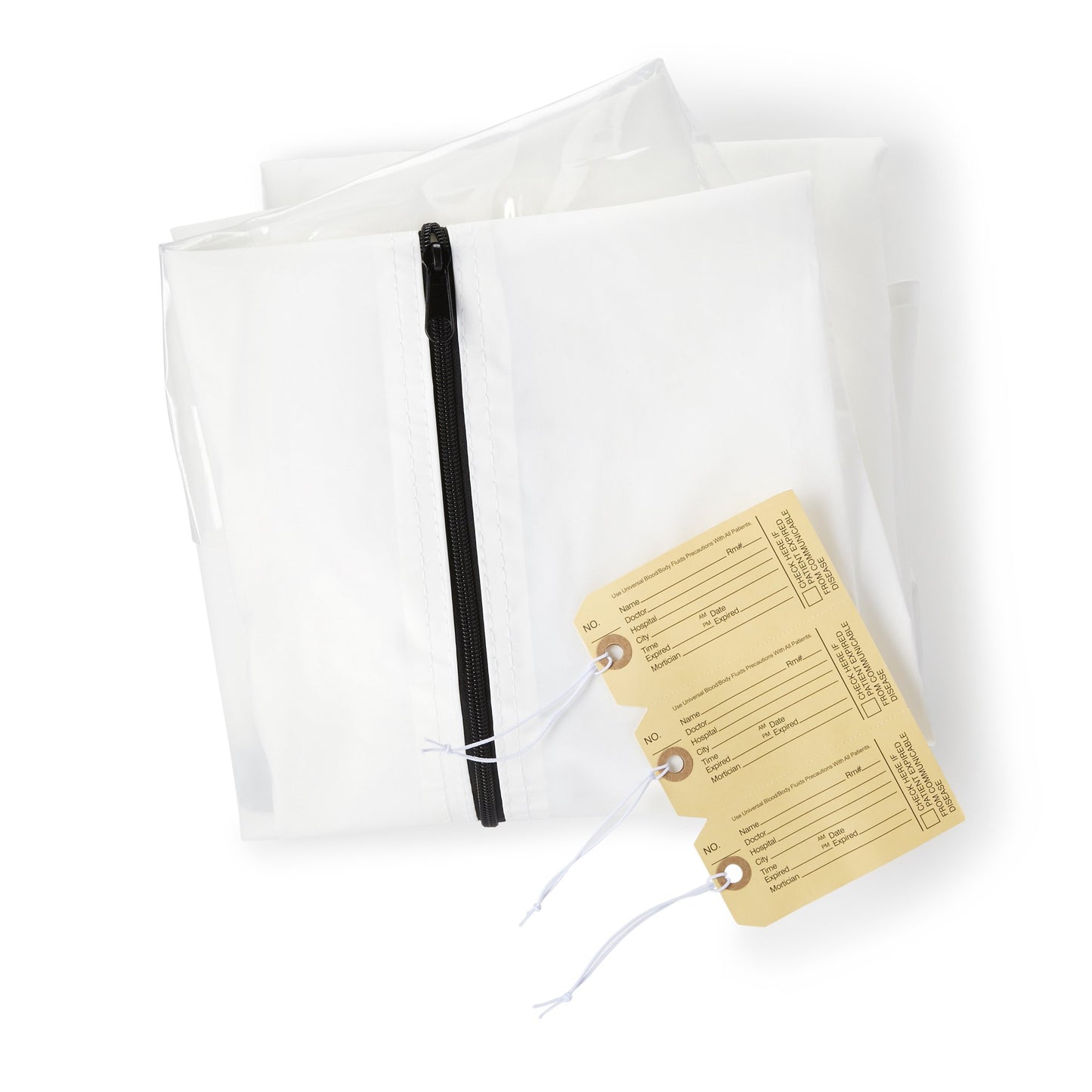 BAG, BODY WHT W/ID TAG ADLT (12/CS)