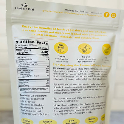 FOOD, POWDERED CHICKEN/PEAS & CARROTS 16OZ (30/CS)