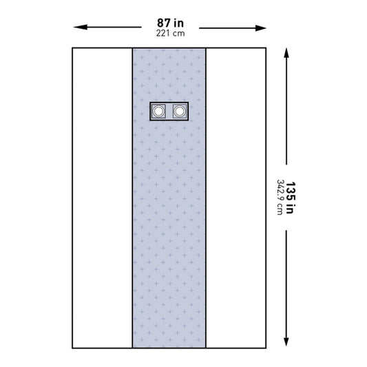 DRAPE SURGICAL ANGIO FEMORAL STR EXTRA LONG 87"X135" (14/CS)