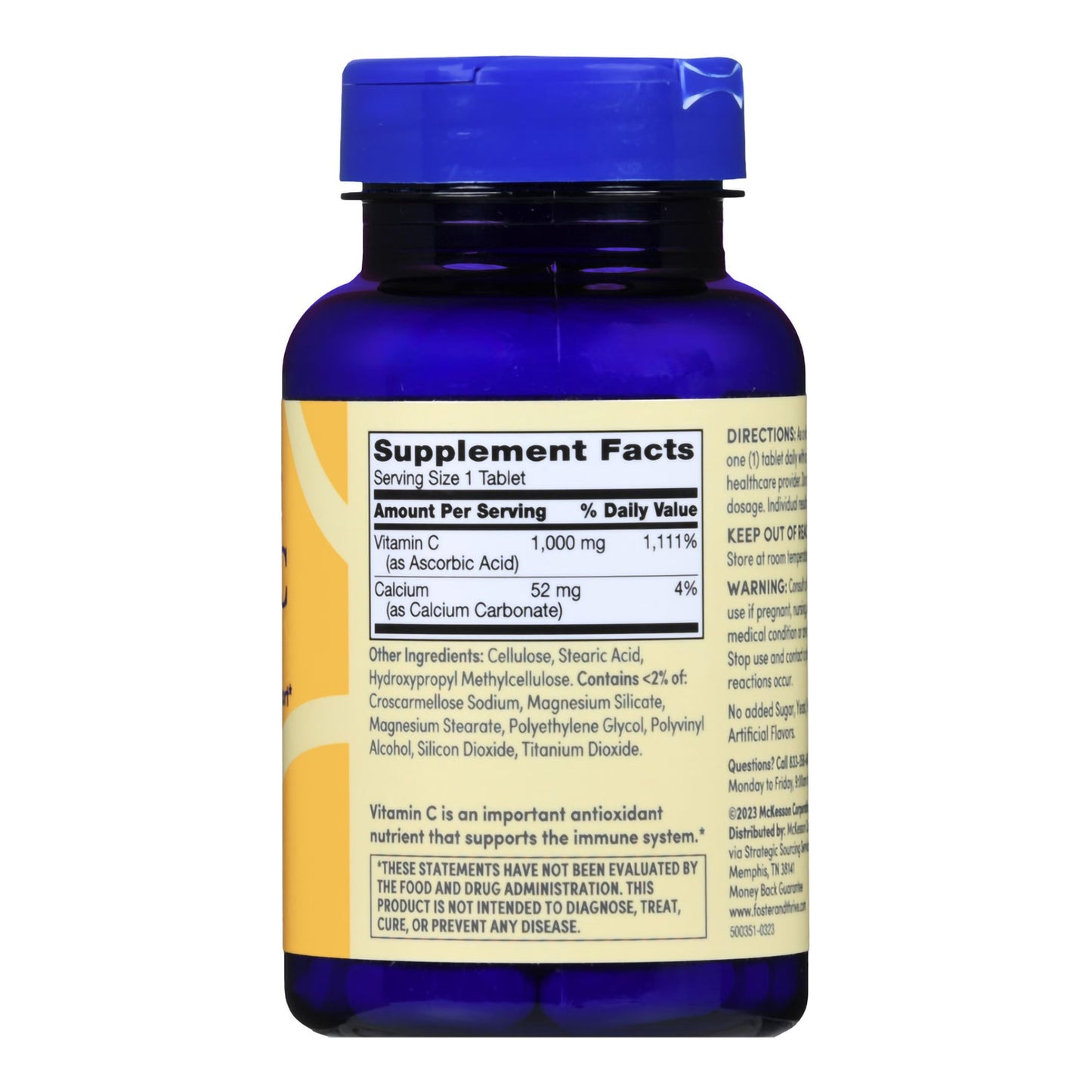 VITAMIN C, TAB FT SM 1000MG (100/BT)
