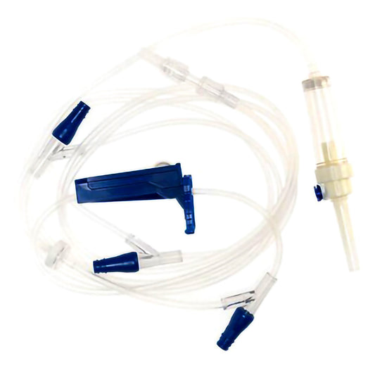 IV PUMP SET, 10DRP 3 NF PORTS 110" (50/BX)