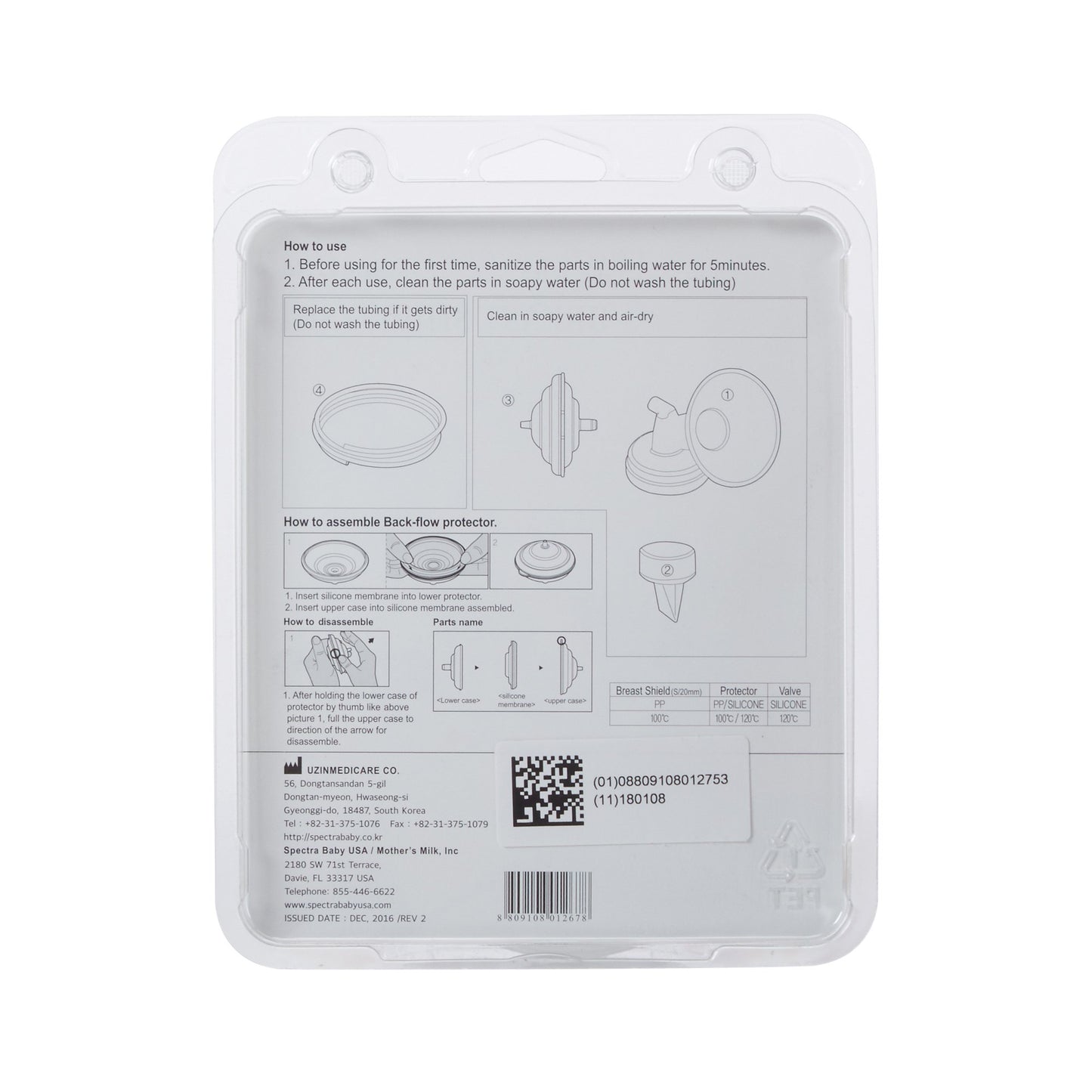 FLANGE SET, F/BREAST PUMP 20MM