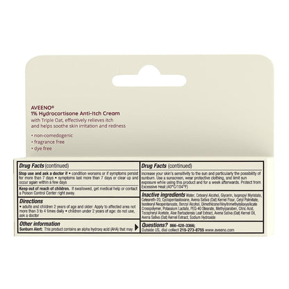 AVEENO, CRM NAT HYDROCORTISONEANTI-ITCH 1OZ