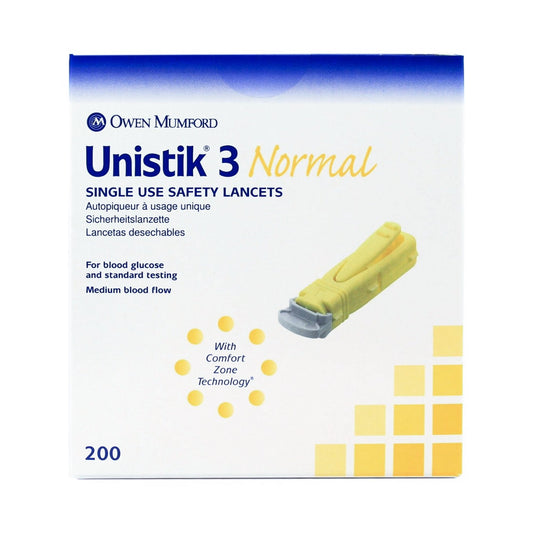 LANCET, UNISTIK III SNGL USE YLW 23GX1.8MM (200/BX