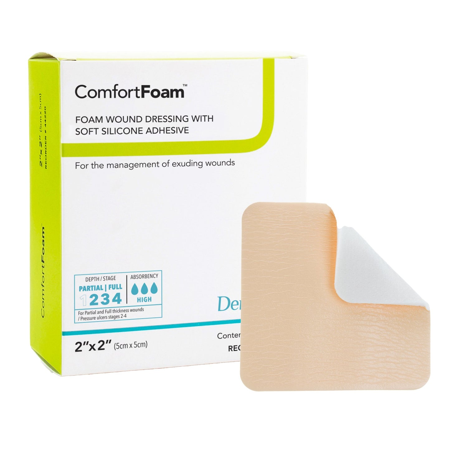 DRESSING, COMFORT FOAM 2"X2" (10/BX)