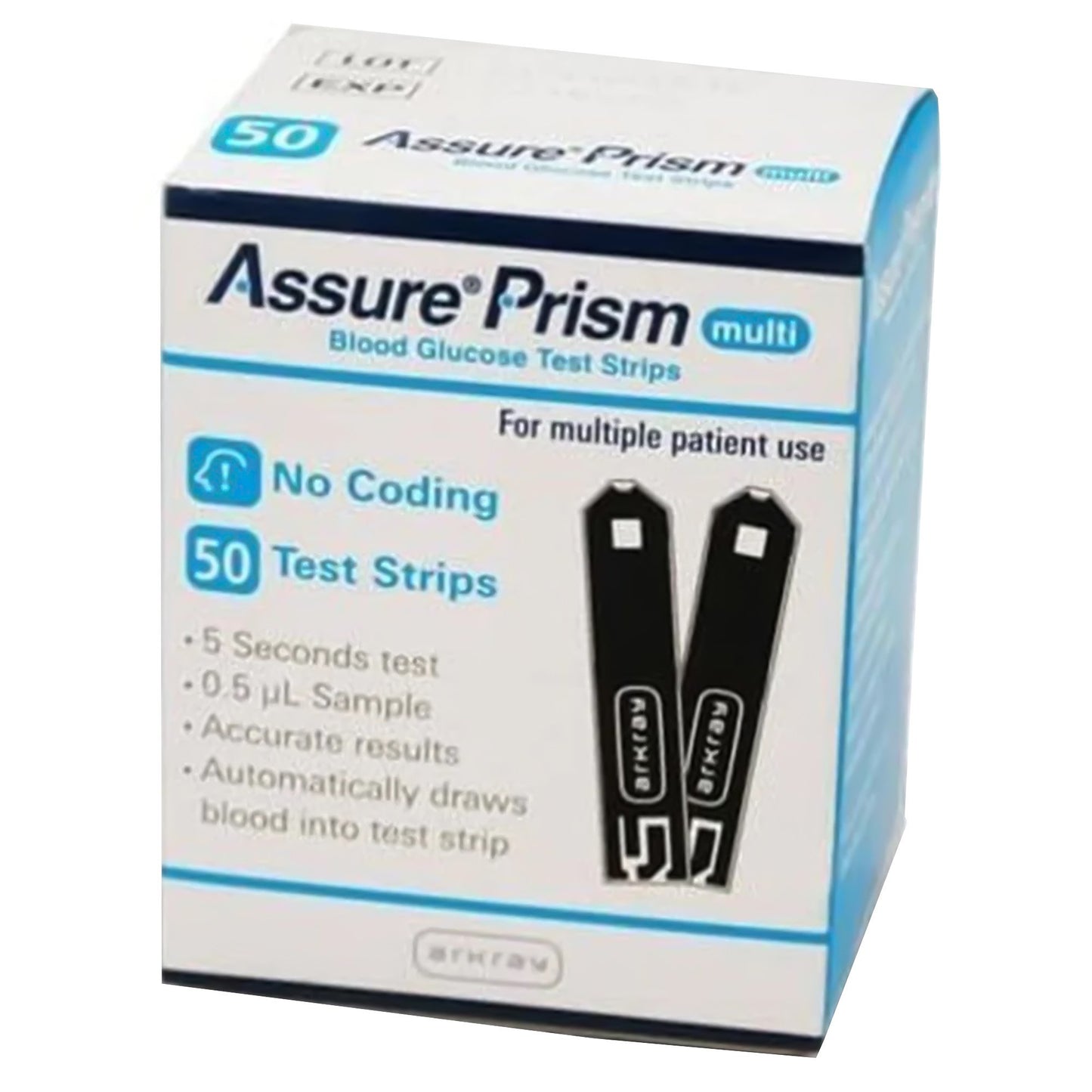 TEST STRIP, BLOOD GLUCOSE ASSURE PRISM MULTI (50/BX 12BX/CS)