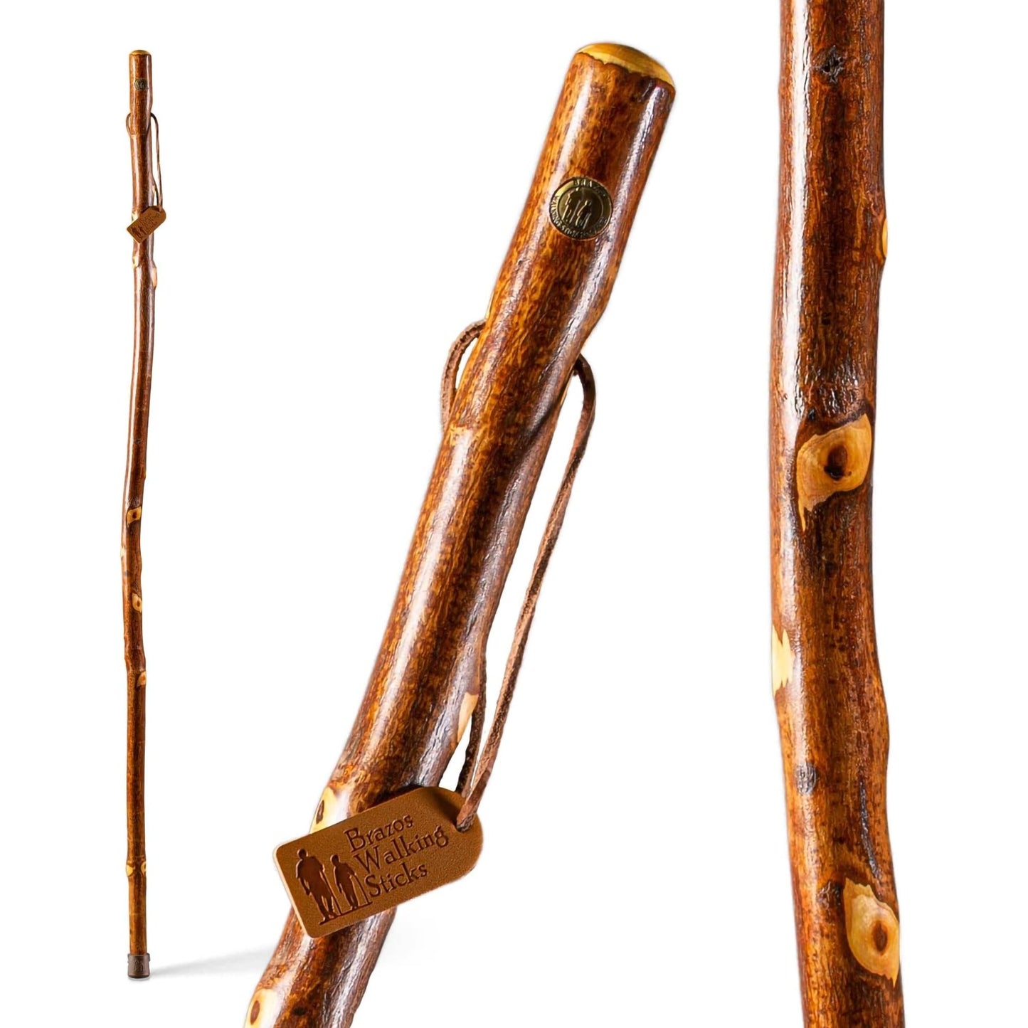 STICK, WALKING WOOD BRAZOS FREE FORM HAWTHORN 58"