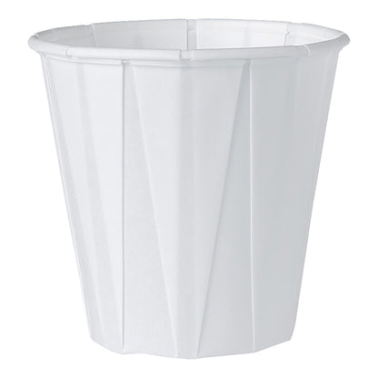 CUP, PAPER SOUFFLE PORTN TRTD WHT 3.5OZ (100/SL 50SL/CS)