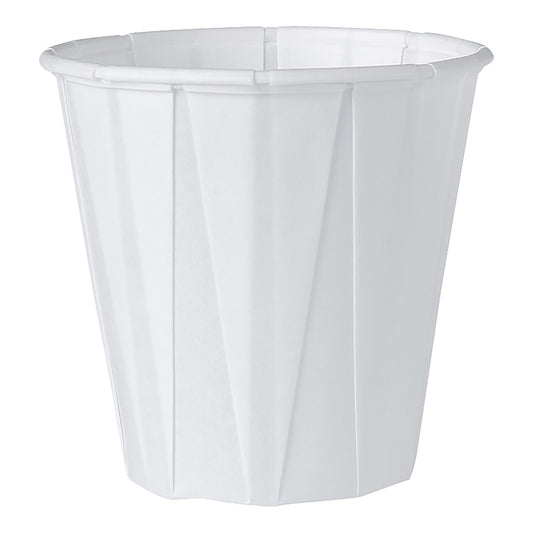 CUP, PAPER SOUFFLE PORTN TRTD WHT 3.5OZ (100/SL 50SL/CS)