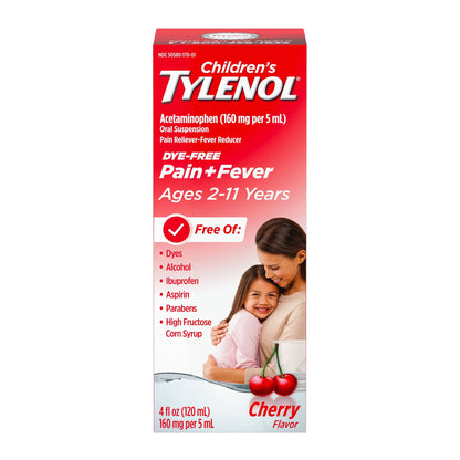 TYLENOL, ORAL SUSP CHLD 160ML/5ML 4OZ CHERRY D/F