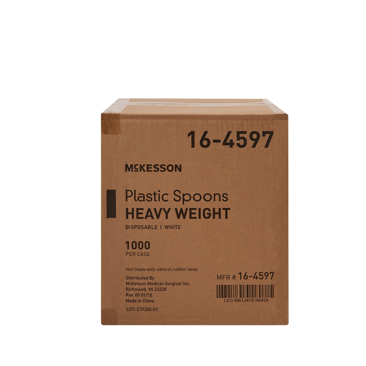 SPOON, PLASTIC HVY WGHT WHT 6"(1000/CS)