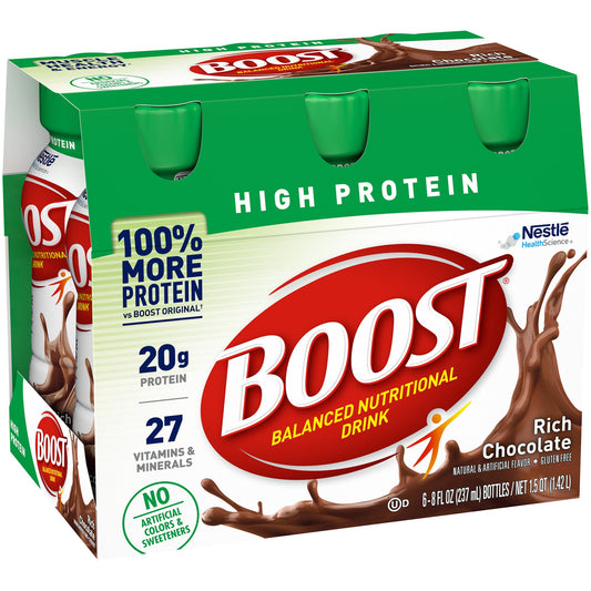 BOOST, HIGH PROTEIN CHOCOLATE 8OZ (6/PK 4PK/CS)