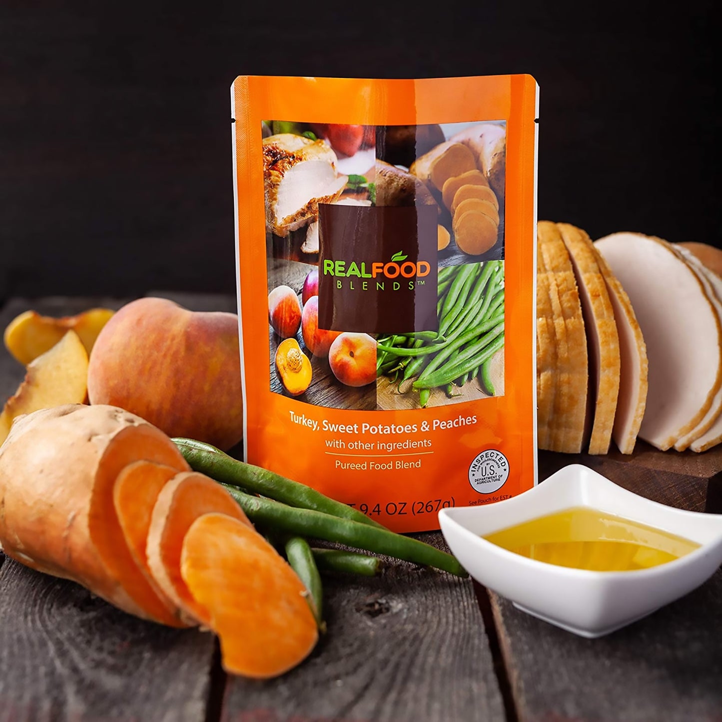 ENTERAL FEEDING, TURKEY/ SWEETPOTATOES & PEACHES (12/CS)