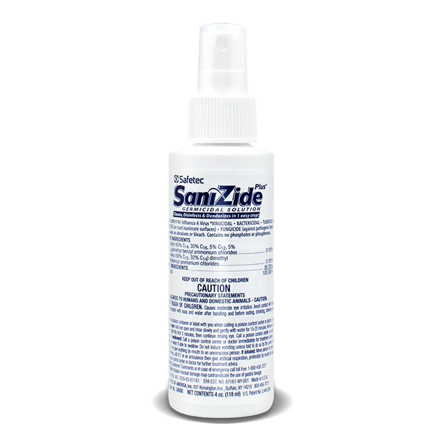 DISINFECTANT, SANIZIDE PLUS W/SPRAY DSPN 4OZ (24/CS)