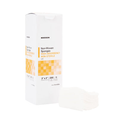 SPONGE, N/WOVN HI-ABSRB 3"X3" 4PLY N/S (200/PK 20P