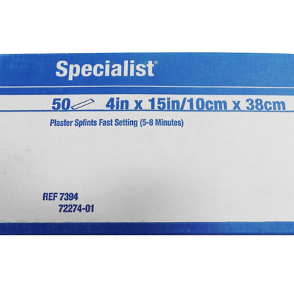 SPLINT, PLASTER CAST SPEC XFAST WHT 4"X15" (50/BX