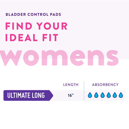 PAD, BLADDER CONTROL PREVAIL OVERNIGHT LNG 16" (30/BG 4BG/CS