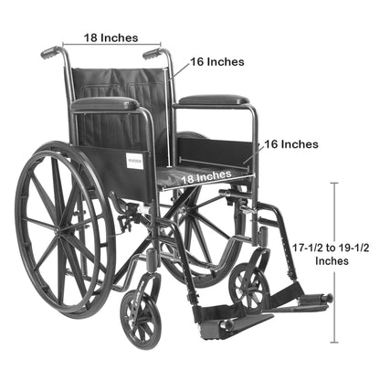 WHEELCHAIR, FA SF 18" 300LBS