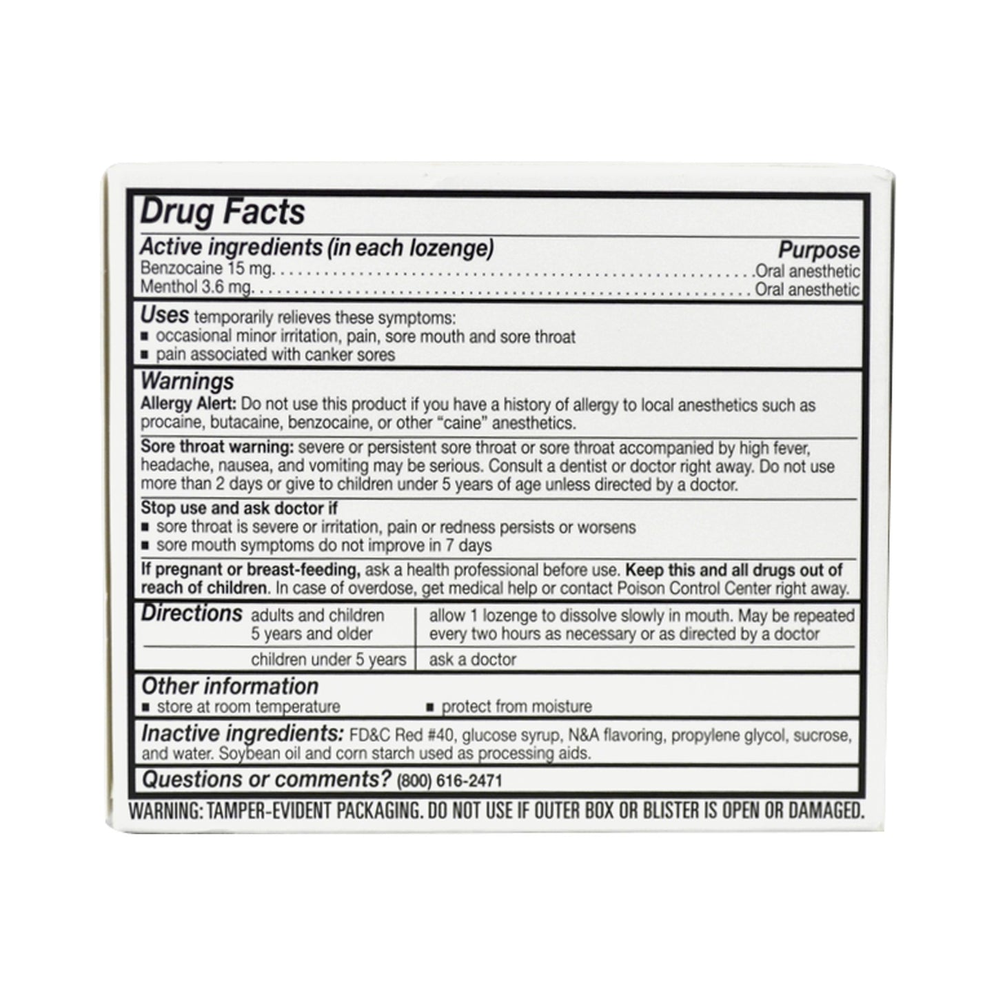 SORE THROAT, LOZ CHERRY 15MG-3.6MG (18/PK)