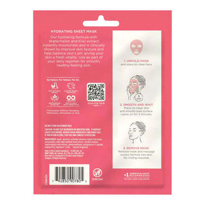 BURT BEES, FACIAL SHEET MASK HYDRATING WATERMELON (6/CT)