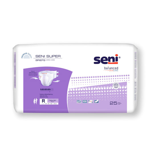 BRIEF, INCONT SENI SUPER REG 40"-50" (25/PK 3PK/CS)