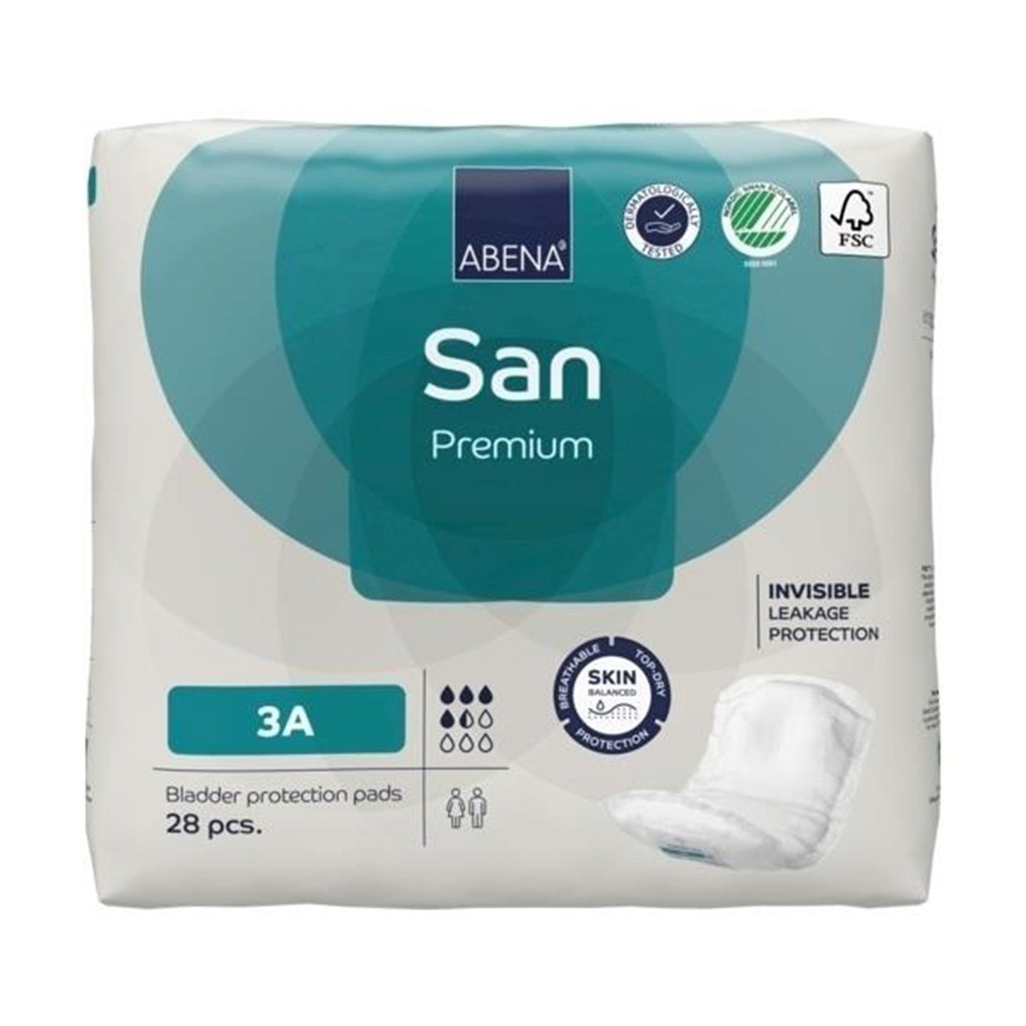PAD, BLADDER CNTRL ABENA SANI ADLT 3A (28/PK 7PK/CS)