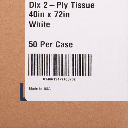 SHEET, DRAPE 2PLY WHT 40X72 (50/CS)