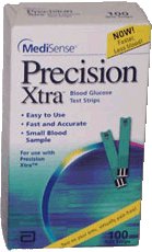 TEST STRIP, BLD GLUC PRECISIONXTRA (100/BX 6BX/CS