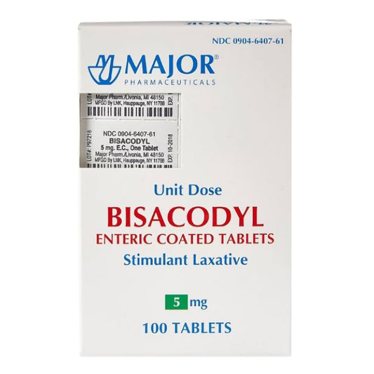 BISACODYL EC, TAB 5MG UD (100/BX) MJPHRM